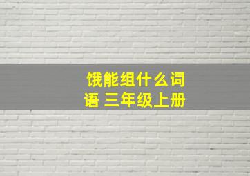 饿能组什么词语 三年级上册